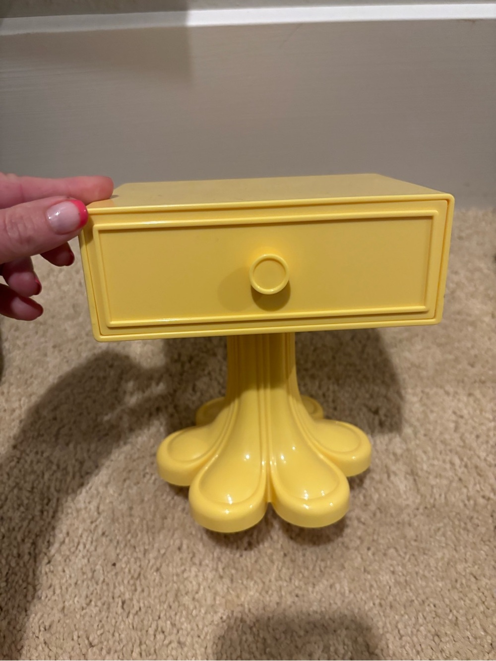 American Girl Vintage Julie Albright Yellow Pedestal Bedside Table